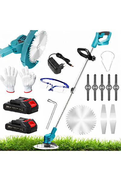 zola Ασύρματο ηλεκτρικό θαμνοκοπτικό, 600W, 2 μπαταρίες 1500mAh, 22000 στροφέ...