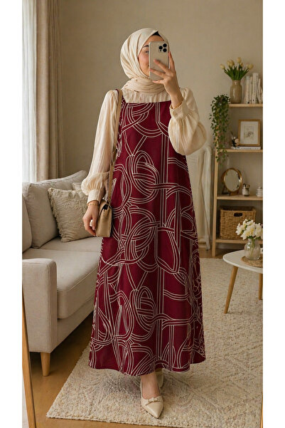 ELMODA Γυναικείο φόρεμα Gilet με ρυθμιζόμενο λουράκι από σχοινί με ψηφιακή εκ...