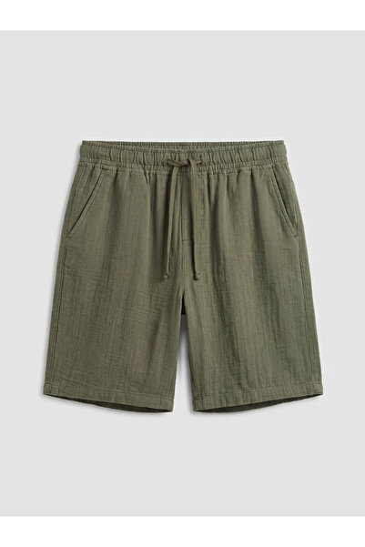 LC Waikiki New season khaki loose fit muslin men's shorts from gulis clothing