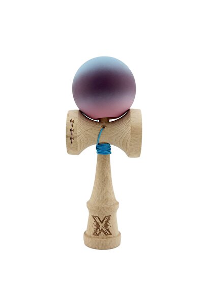Cyrax Kendama X Original, Rulment metalic cu șnur de 55 cm, Gradient albastru...