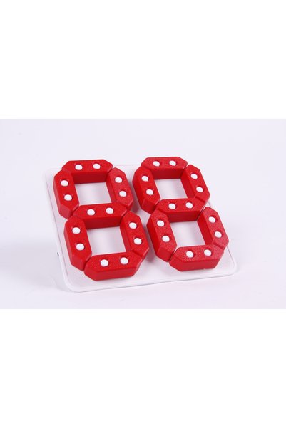 LENDASHOP Educational Snap and Slide Blocks Number Learning Game – Red – Fine Motor Skills Developmental Intelligence Toy