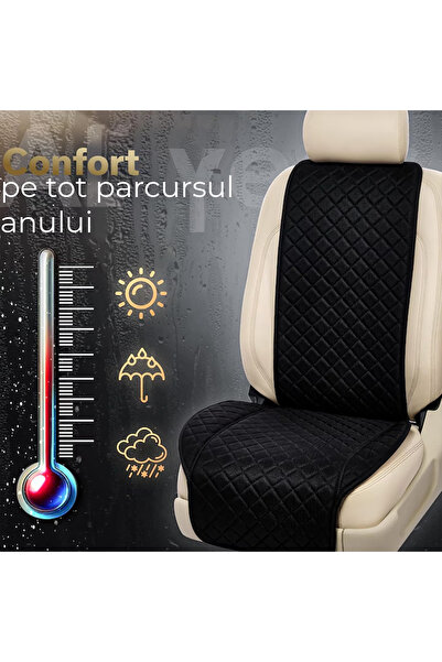 NEXTWAVE Husă scaun auto NextWave®️ față, universală, antialunecare, material respirabil, negru