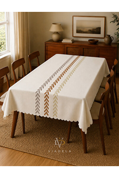 Viadela Φυσικό τραπεζομάντιλο με υφή σαντούκ