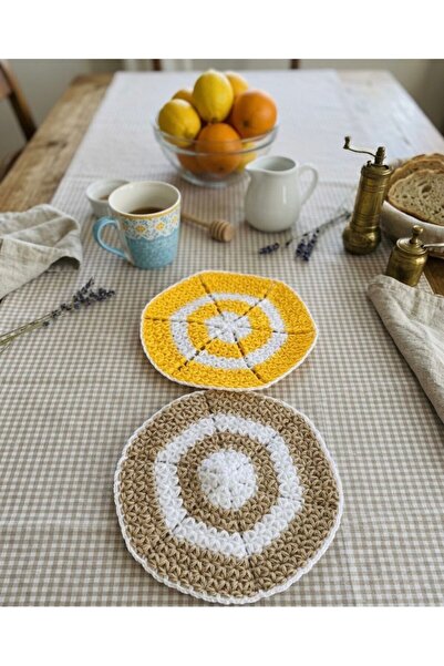 TUTUYA TEXTIL HepTrend قطعتان من الخيوط المستديرة المختلطة المصنوعة يدويًا