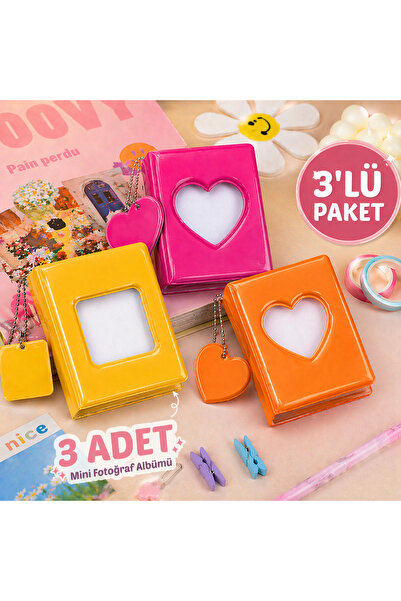 Nobbystar 3’lü Set Mini Fotokart Albümü 6x9cm – 41x3 Fotoğraf Kapasiteli Kpop...