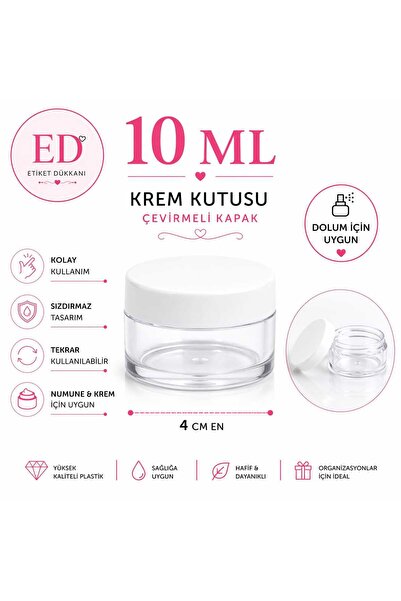 ETİKETİM Krem Kutusu 10 ml - 10 Adet
