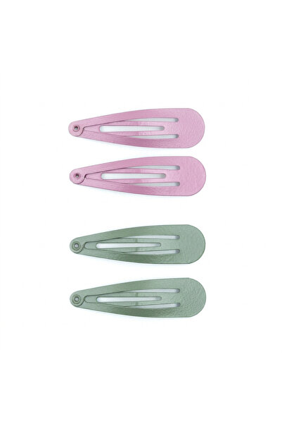 OR Bleu Hair Ornaments -Kids Hair Barrettes (Pink & Green)