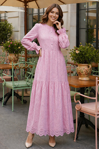 benguen Φόρεμα Φίστο B4469 Πούδρα