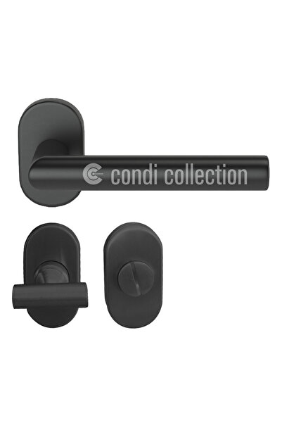 Condi Collection 101EK مقبض باب من الفولاذ المقاوم للصدأ باللون الأسود الثابت