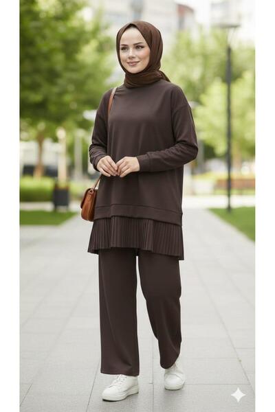 MEBA Γυναικεία Ρούχα Τεσεττούρ Εποχιακά Υφασμάτινα Σετ Τούνικ με Λαιμόκοψη Πο...