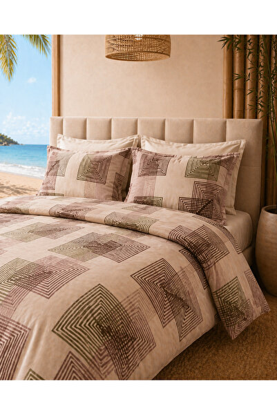 Lenjerie de pat Ranforce 100% Bumbac, 6 piese, Husă 180x200x25, Set Premium miniatura 2