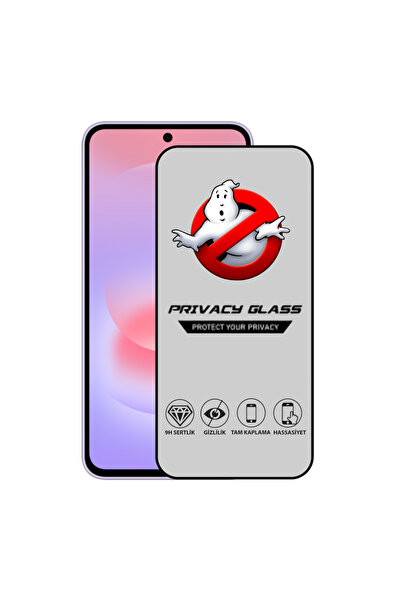CaseArt Galaxy A37 5G ile Uyumlu Tam Kaplayan Privacy Hayalet Temperli Ekran ...