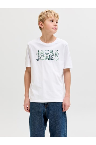 Jack & Jones Μπλουζάκι με στρογγυλή λαιμόκοψη για αγόρια, με στάμπα λογότυπο,...