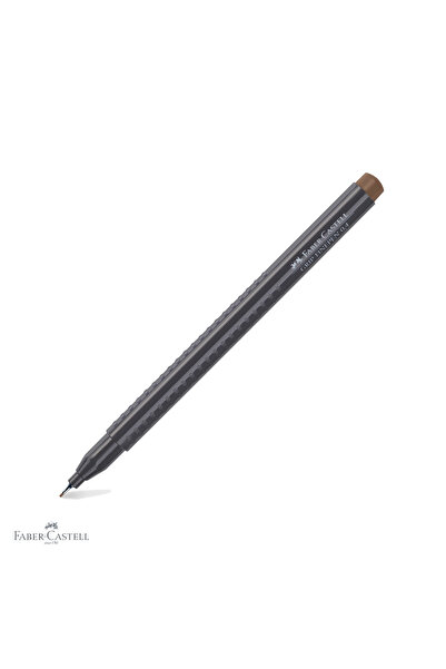 Faber Castell Marker liner 0.4 mm maro închis Faber-Castell Grip, cerneală pe...