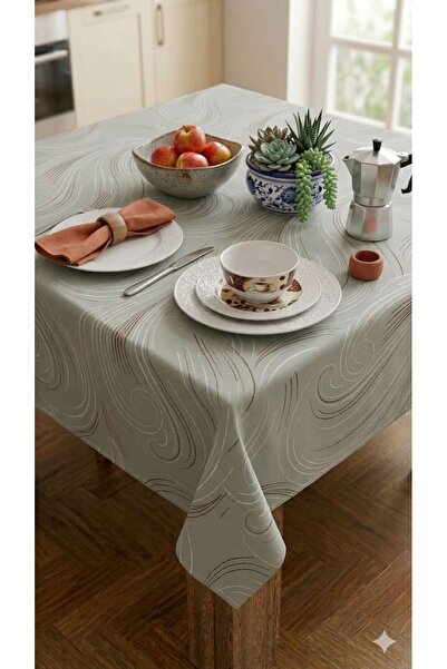 ÇEÇEN HOME Πλαστικό τετράγωνο τραπεζομάντιλο με σχέδιο λουλουδιών 140x140 PVC...