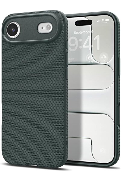 Spigen غطاء حماية آيفون من ليكويد إير - أخضر غامق
