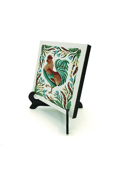 Sadrazam Επιτραπέζια βάση MDF με σχέδιο κόκορα 10x10 KRG-159