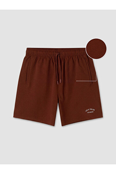 LC Waikiki Brown Short Length Men's Swim Shorts from Güli̇s Gi̇yi̇m