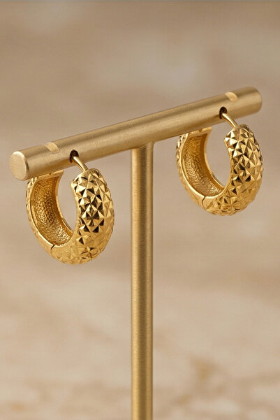 Utku Kuyumculuk 22 AYAR KALEMLİ ÖZEL ÜRETİM BOMBE KÜPE