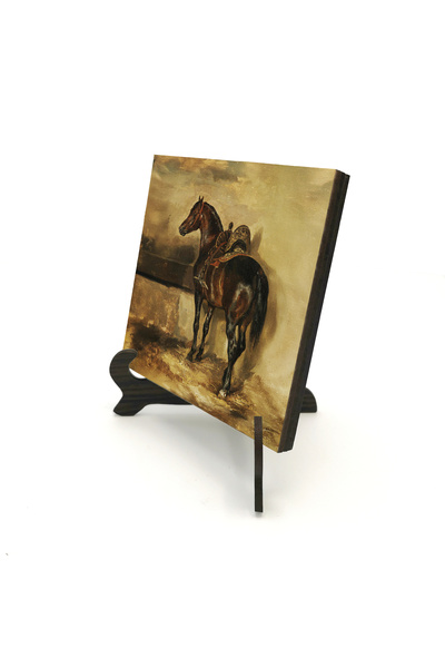 Sadrazam Επιτραπέζια βάση MDF με εκτύπωση αλογογραφίας σε ζωγραφική με λάδι α...