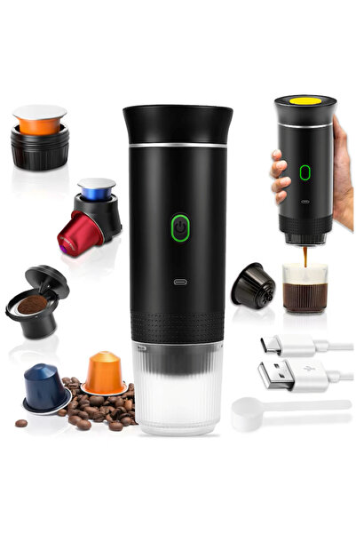 CasaDesteapta.ro Φορητή Μηχανή Εσπρέσο για Κάψουλες & Αλεσμένο Καφέ