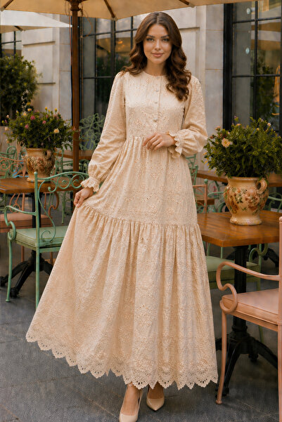 benguen Φόρεμα Φίστο B4469 Κρέμα