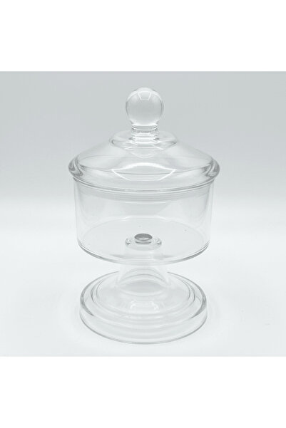 AKDC Acrylic Footed Candy Jar with Lid Clear Multipurpose Storage and Serving...
