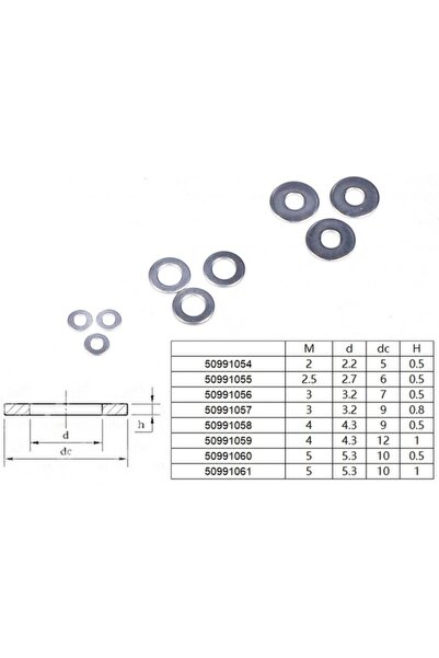 Robbe Șaibă din oțel inoxidabil M2.5, D6xd2.7x0.5mm (30 bucăți)