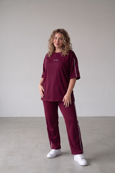 Mivoon Oşho Modal Fabric Short Sleeve Double Piping Detailed Bottom and Top S...