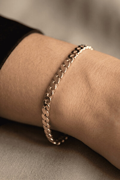 Elika Silver Gold Gourmet Model Bracelet