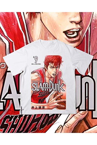 Le Savu Μπλουζάκι με στάμπα Slam Dunk, Unisex, Oversize