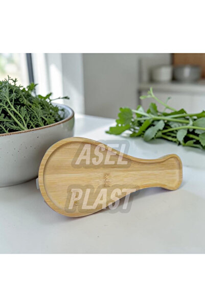 ASEL PLAST Φυσική βάση για κουτάλια από μπαμπού, μήκους 28 εκ., κομψή και ανθ...