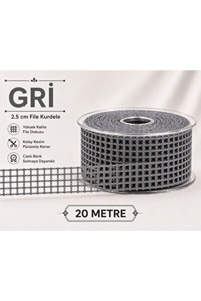 Esteks Dantel ve Tekstil Aksesuarları Κορδέλα 2,5 εκ. 20 μέτρα, Κορδέλα διακό...