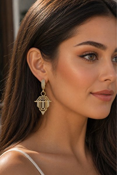 Liacharm Stainless Steel Vip Series Sparkling Earrings - Special Design Geometric Earrings