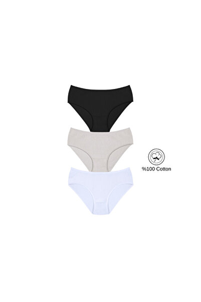 Humaone Γυναικεία εσώρουχα 100% βαμβακερά, 3 τεμαχίων, ψηλόμεσα, άνετα, με κο...