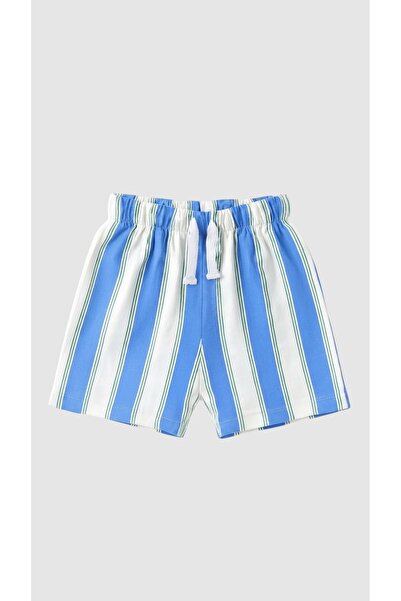 Daisy Dolly Unisex Çocuk Çizgili Pamuklu Şort