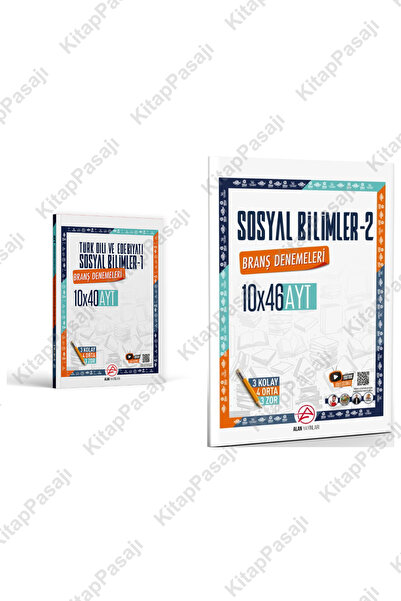 Alan Yayınları AYT Sosyal Bilimler 2 ve Edebiyat Sosyal-1 Branş Denemeleri Se...