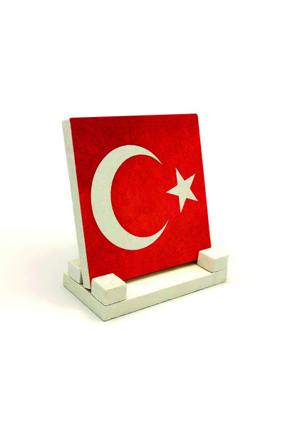 Sadrazam Πέτρινη βάση επιτραπέζιου υπολογιστή με στάμπα σημαίας Τουρκίας 10x1...