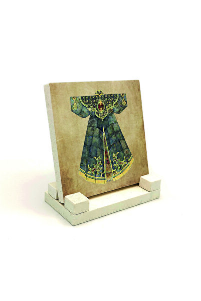 Sadrazam Οθωμανικό Καφτάνι Παλατιού με Στάμπα Πέτρας για Επιτραπέζια Χρήση 10...