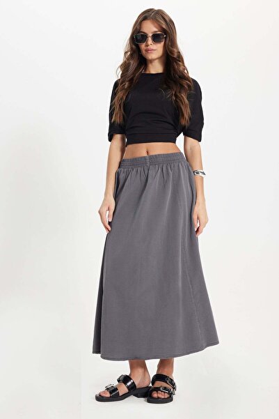 Tudors Γυναικεία φούστα Relax Fit 100% βαμβακερή με απαλή υφή, ελαστική μέση,...