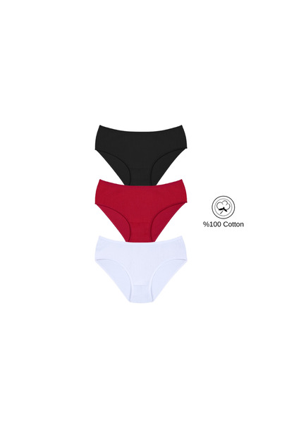 Humaone Γυναικεία εσώρουχα 100% βαμβακερά, 3 τεμαχίων, ψηλόμεσα, άνετα, με κο...