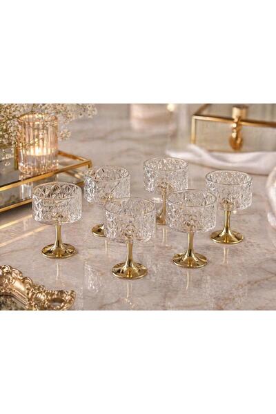 decovien Σετ 6 τεμαχίων με εξαιρετικά σχεδιασμένη χρυσή βάση, πιατάκι για λου...