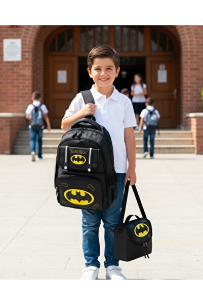 KY Men's Yarasa Black Primary School Orthopedic 3-Piece Set with Pen Holder, ...