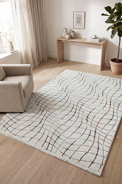 Colore Home Sunset Renkli Dokuma Krem Renk Halı Multi Kesme Yolluk Renkli Dör...