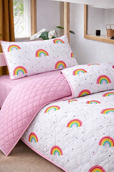 Always Σετ καπιτονέ μονόκλινο κάλυμμα κρεβατιού Rainbow - Πικέ - Με μαξιλαροθ...