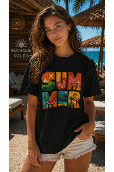 CAMILA PAUL Summer Themed Printed T-Shirt