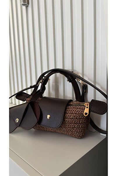WOMANBAG Handmade Shoulder Bag Brown