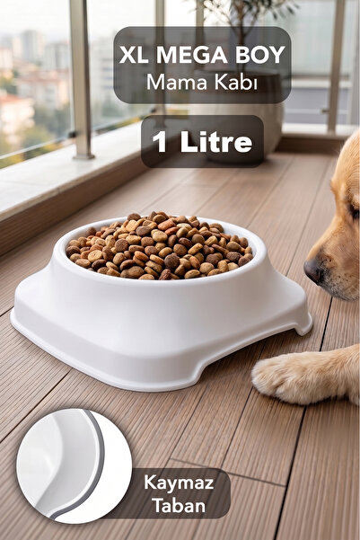 Meleni Home 1 Lt Kaymaz Taban Kedi Köpek Mama Kabı - XL Mega Boy Evcil Hayvan...