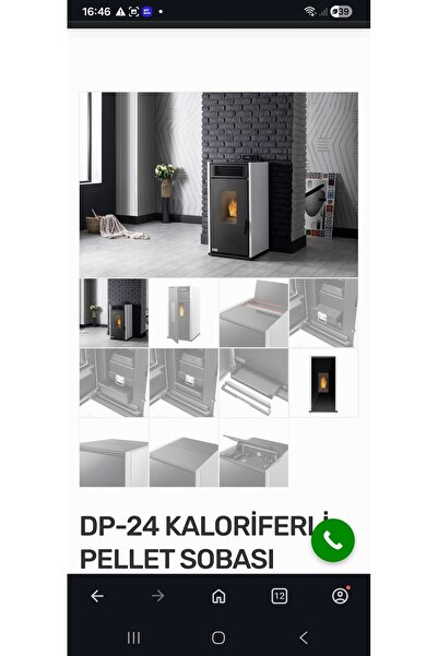 DAİWASOBA DAIWA KALORİFERLİ PELLET SOBASI DP-24; 24 KW