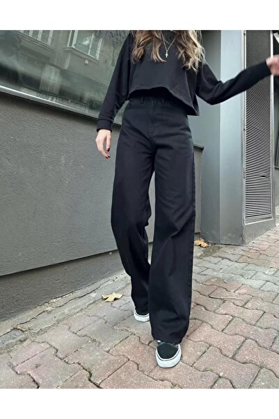 DAĞON'S Γυναικείο τζιν με φαρδιά μπατζάκια